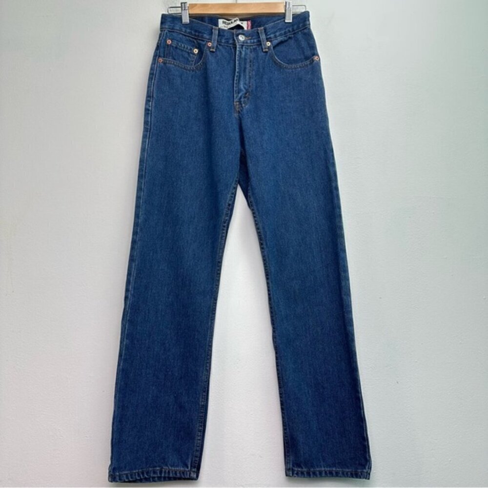 Levi’s 505 Regular Fit Size 29x32 Straight Leg Jeans Dark Stonewash - Picture 2 of 7